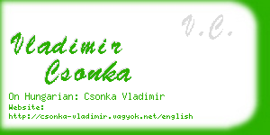 vladimir csonka business card